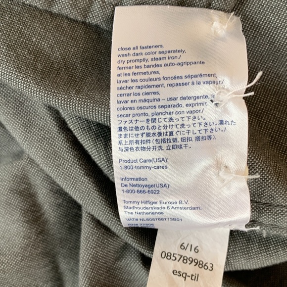 Tommy Hilfiger Men’s Grey 💯 Cotton Button Up Shirt Size Large - Picture 5 of 5